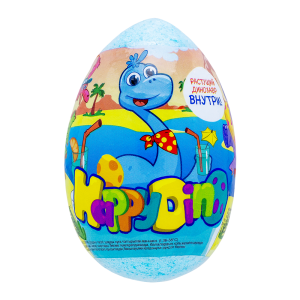 Соль для ванн Лаборатория Катрин Бурлящее яйцо "Happy dino" детское с растущей игрушкой, 130г п/п (1шт)
