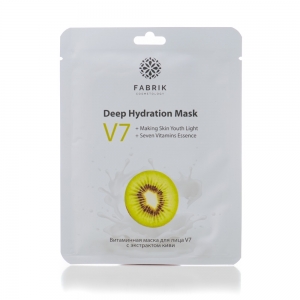 Тканевая витаминная маска для лица V7 с экстрактом киви, 25г