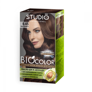 Стойкая крем-краска для волос на основе биомасел Biocolor Каштановый 6.45