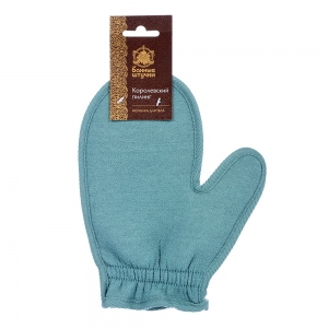 Мочалка -рукавица "Королевский пилинг" варежка на резинке 13х23см арт.41296 