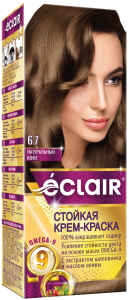 Краска для волос ECLAIR OMEGA-9 6.7 Натуральный кофе (краска 50, окислитель 50,маска 30, перчатки) 