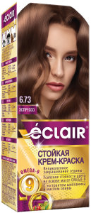 Краска для волос ECLAIR OMEGA-9 6.73 Эспрессо (краска 50, окислитель 50,маска 30, перчатки)