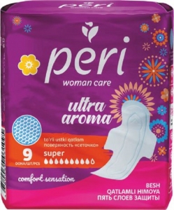 Гигиенические прокладки PERI Ultra Super 9 шт(сетка)(9 кап.)