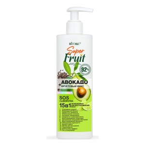SOS сыворотка для восстановления волос 15 в 1Витэкс SuperFRUIT Авокадо+фруктовый микс, 200мл