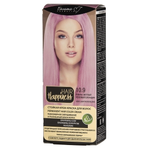 Крем-краска для волос HAIR Happiness  тон 10.9 Очень светлый розовый блондин, стойкая
