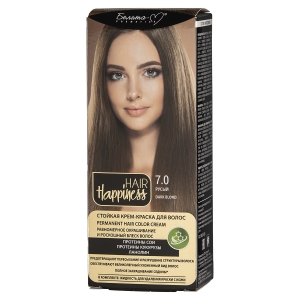 Крем-краска для волос HAIR Happiness  тон  7.0 Русый, стойкая