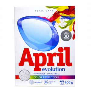 Средство моющее синтетическое порошкообразное для цветного April Evolution автомат Color protection, 400г