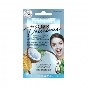 Bio маска для лица Look Delicious Увлажняющая с натур.скрабом Coconut&Mango, 10мл