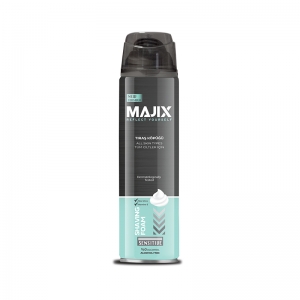 Пена для бритья мужская Majix Sensitive для чувствительной кожи, 200мл 