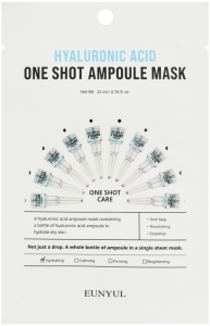Маска для лица EUNYUL Ampoule Mask Увлажняющая с гиалуроновой кислотой, тканевая,22мл